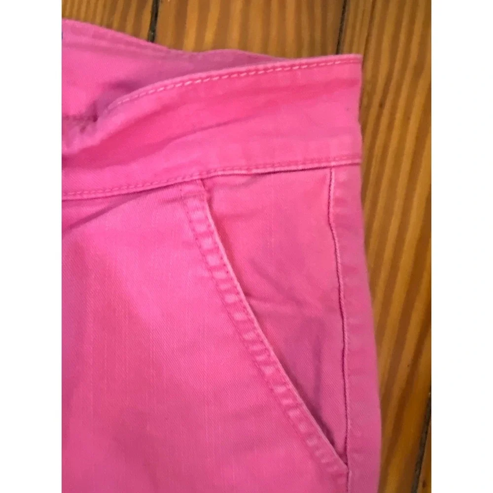 Comfort Denim Pink Cropped Pants‎ Womens Size 10 Capris Mid Rise Stretch New